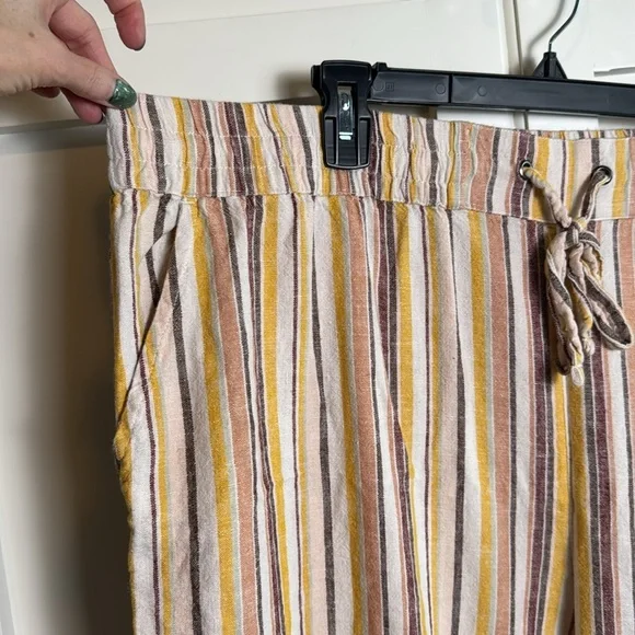 Naturals denim&co linen blend striped pants - Picture 4 of 13